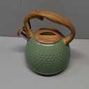 Hauce Radio Tea Kettle Stovetops, 2.5 Quart Food Grade Stainless Steel Water kettles for Stove Top Teatop with Anti-hot Ergonomic Handle,Suitable for All Heat Sources (Olive Green)