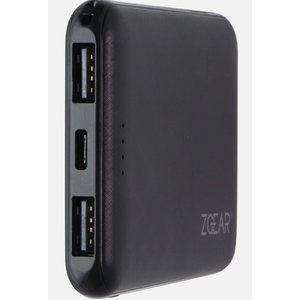 ZGear 5000 mAh Slim Dual Charging Port Power Bank - Black
