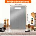 Titanium Cutting Board - New Upgrade 100% Pure Titanium Cutting BoardsDouble-sided pure titanium Kitchen cutting boardHealthy And Non-ToxicDishwasher Safe1PC15"L x 11"W