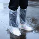 2 x 10 Pairs Waterproof Shoe Covers for Rain,Non-Slip Indoor Outdoor Rain Cover for Shoes,Disposable Plastic Rain Shoe Covers,Plastic Over shoes for Men Women,Water Proof Boot Protector(Clear,Larger)
