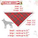 Malier 2 Pack Dog Bandana Christmas Classic Plaid Pets Scarf Triangle Bibs Kerchief Set Pet Costume Accessories Decoration for Small Medium Large Dogs Cats Pets (Green + Red, Small)