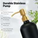 Prus Waso Black Soap Dispenser for Kitchen Sink, Hand and Dish Soap Dispenser with Stainless Steel Pump, Perfect for Gold Kitchen Accessories. (Gold & Black)