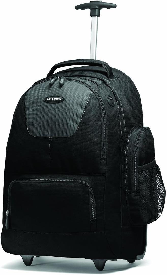 Samsonite Wheeled Backpack with Organizational Pockets, Black/Charcoal, One Size