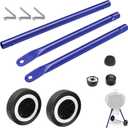 Blue Front Leg Kit with 6" Wheels for Weber 18/22 Inch Kettle Grill Parts