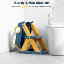 Rabb 1st Potty Training Seat, Upgrade Toddler Toilet Seat for Kids Boys Girls, 2 in 1 Potty Training Toilet for Kids, Splash Guard Anti-Slip Pad Step StoolUpgraded Cushion