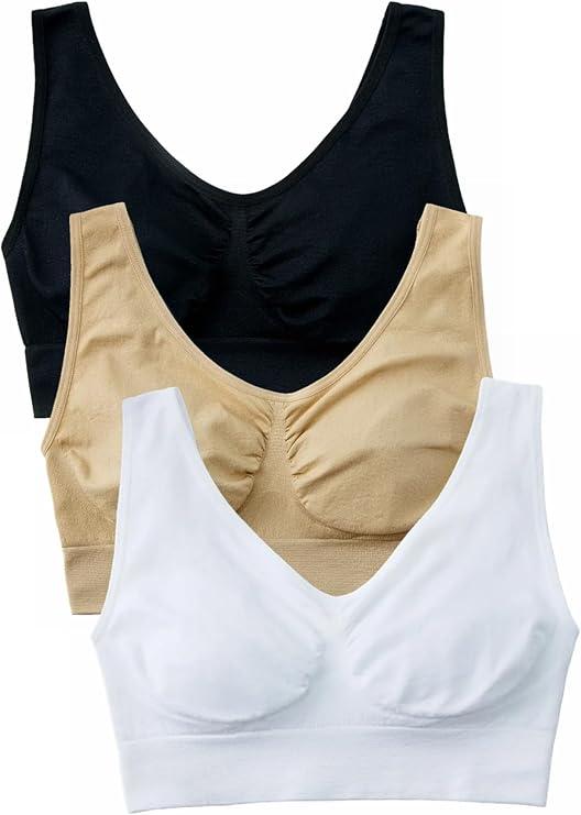 Hiking Gril Women's Comfort Wirefree Bralette Unpadded Sleep Yoga Bra, Size 3 XL
