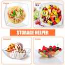 Tanlade 50 Pcs Square Plastic Serving Bowls Disposable Snack Salad Bowl Small Party Candy Bar Containers Taco Bar Serving Dishes for Buffet Chips Fruit(Clear,32 oz)