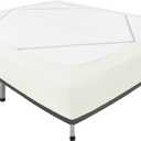 Biscaynebay Decorative Box Spring Cover Twin & Twin XL Size, Ivory Luxurious Jersey Knitting Stretchy Wrap Around 4 Sides Bed Skirt for Home/Hotels, Easy Fit Wrinkle Free Machine Washable