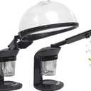 Hair Steamer, 2 in 1 Hair and Face Steamer for Natural Hair, Hair Humidifier Moisturising Hydration System Sprayer with Aromatherapy for Personal Care Use at Home Salon and Salon SPA Black