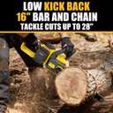 40V(20V*2) 16" Brushless Chainsaw Cordless, Electric Chainsaw Fully Compatible with DeWalt 20V MAX, Auto-Oiling, Tool-Free Tensioning, Safety Chain Brake, Batteries and Charger Not Included