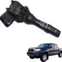 XQSMWF Turn Signal Headlight Switch Front Windshield Wiper Switch 8465204141 84652-04141 Compatible with Toyota Tacoma 2005 2006 2007 2008 2009 2010 2011 Intermittent Wiper Combination Black