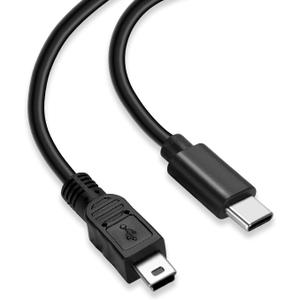 Mini USB to USB-C Charging Cable for Logitech Creators Blue Yeti USB Microphone, Garmin GPS, PlayStation 3 Controller, TI-84 Plus CE Graphing Calculator, Camera, Dash Cam, MP3 & More