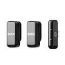 RØDE Wireless Micro - Compact Wireless Microphone, Two Mics with Charge Case for Smartphone Content Creation - USB-C, Black