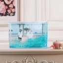 Glitter Picture Frames Gifts Acrylic Photo Snow Picture Frame Friends Family Snow Globe Photo Frame Dad Picture Frame Gifts for Women (4x6 BLUE) (blue)