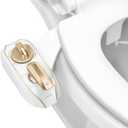 LUXE Bidet NEO 320 Plus - Warm Water, Dual Nozzle, Non-Electric Bidet Attachment for Toilet Seat, Patented Slide-In Install, 360 Self-Clean, EZ-Lift to Clean, Feminine & Rear Wash (Gold)