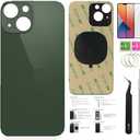 13 Back Glass Replacement for iPhone 13 Back Cover Glass (6.1 Inch) with Pre-Installed Tape +Installation Instruction + (Green)