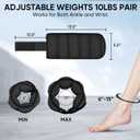 APEXUP 10lbs/Pair Adjustable Ankle Weights for Women and Men, Modularized Leg Weight Straps for Yoga, Walking, Running, Aerobics, Gym, Physical Therapy