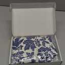 SLEEP ZONE Navy Leaf Shower Curtain Waterproof Curtains for Bathroom Decor Bathtub Farmhouse Shower Curtain 72"  72"