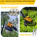 Cordless Weed Wacker for Dewalt 20V MAX Battery(No Batteries), 12 in Electric Weed Eater, 4 in 1 Cordless String Trimme/Edger/Brush Cutter, for Lawn & Garden & Brush Trimming(Tool only)