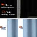 100% Blackout Dusty Blue Curtains 72 Inch Length 2 Panels Set for Bedroom, Privacy Protection Noise Reduction Lightweight Grommet Curtains, Dusty Blue, W52 x L72, 2 Panels