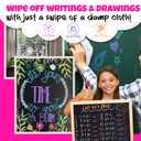 Chalk Markers 24 Pack, 6 mm Reversible Bullet & Chisel Tip, Liquid Chalk Pens for Glass, Windows & Chalkboards,19 Vibrant + 5 Metallic Colors, Wet Erase, Low Odor, Non Toxic Art Markers