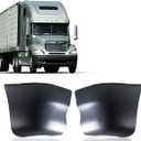 Black Freightliner Columbia Corner Cover Replacement Bumpers - Pair Set for 2002-2011 Semi Trucks - Driver Left Side LHD, Passenger Right Side RHD