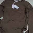 MANGOPOP Tank Top Body Suits Women Sexy Crew Neck Racerback Halter Ribbed Sleeveless Bodysuit for Women Long Sleeve, Size Medium 