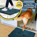 Muddy Mat | Super Absorbent Door Mat Indoor, Microfiber Quick Dry Chenille Entryway Rug, Non-Slip Front Door Mat, Indoor Mats for Entryway, Machine Washable Pet Rug, Atlantic Blue 24"x36"