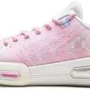 LI-NING Wade Shadow 7 Men's Lightweight Breathable Anti Slip Rebound Professional Basketball Game Shoes Phalaenopsis/ Milk White US 9.5