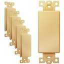 ENERLITES Blank Adapter Insert for Decorator Wall Plates, Unbreakable Polycarbonate Thermoplastic, ETL Listed, 6001-GD-5PCS, Gold, 1 Piece
