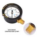 MEASUREMAN 2 Pool Filter Pressure Gauge, 60 PSI, 1/4 NPT Bottom Mount Pool Pump Pressure Gauge for Swimming Pool, Spa, Aquarium, and Valve Filter