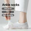 Jsimmotd 6 Pairs Unisex Cotton Ankle Socks, Mesh Breathable No Show Sock, Low Cut Sock For Casual, Athletic (Black)