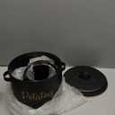 OwnMy Set of 3 Potato Onion Garlic Storage Bins Vegetable Containers Food Containers for Kitchen Counter, Potato Onion Storage Containers for Pantry Garlic Storage Jars Vegetable Canisters Set, Black