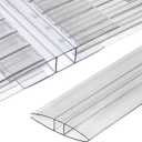 Polycarbonate Greenhouse Panels Connectors - 0.4" Thick, Fit 10mm or 8mm Twin-Wall Polycarbonate Panels, Join 2 Pieces of Panels Together, 4-Foot Length, 10 Pieces (H Connectors 10mm-4ft), 48 inches