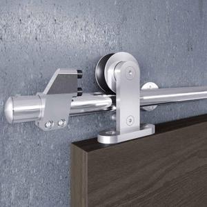 EaseLife 6.6 FT Top Mount Stainless Steel Sliding Barn Door Hardware Track Kit,Modern,Heavy Duty,Anti-Rust,Slide Smoothly Quietly,Easy Install (6.6FT Track Kit for 36"~40" Wide Single Door)