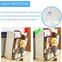 YEYA Upgraded No Drill Furniture Wall Anchor for Baby Proofing, Child Safety Cabinet Strap Locks 4 Pack White
