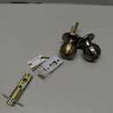 Keyed Entry Door Knob with Lock and Key, Exterior and Interior Door Lock for Bedroom, Entry Door Handle for Front DoorSatin Nickel