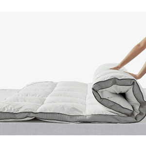 Mattress Topper King, Bed Mattress Topper, Breathable Mattress Pad Overfilled with Soft White Goose Down