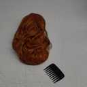 Vomella Orange Wig With Bangs Ginger Wig 26 Inch Long Curly Wavy Orange Hair Wigs for Women Natural Looking Synthetic Heat Resistant Halloween Wigs for Daily Party Use (232C)