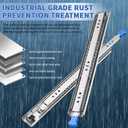 1 Pair 260 Lbs Heavy Duty Locking Drawer Slides Full Extension Ball Bearing Rail with Lock 12 14 16 18 20 22 24 26 28 30 32 36 40 inch Side Mount Industrial Tool Box Runner(28 inch,with M5 Screws)