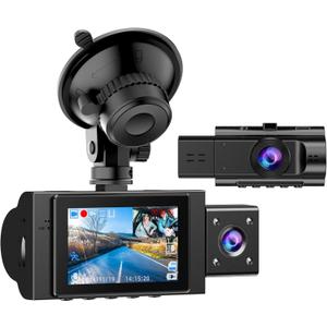Dual Dash Cam Front and Inside FHD 1080P Dash Camera for Cars Dashcams for Cars with Infrared Night Vision, Car Camera Driving Recorder 24H Park Monitor Motion Detection G-Sensor for Taxi Uber