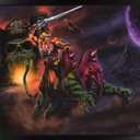 Trends International Mattel Masters of the Universe: Revelation - He-Man & Battle Cat Wall Poster, 34L x 22.4W, Black Framed Version