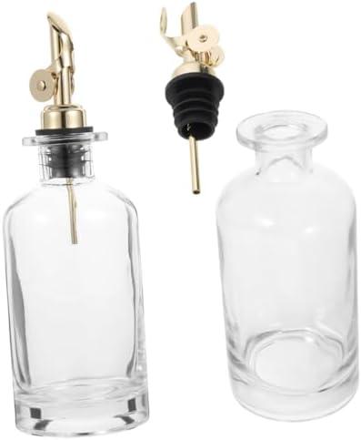 Zerodeko 4pcs Automatic Oil Dispenser and Vinegar Storage Bottle Kitchen Seasoning Glass Containers for Cooking Seasonings and Sauces No-leak Design Dust Prevention