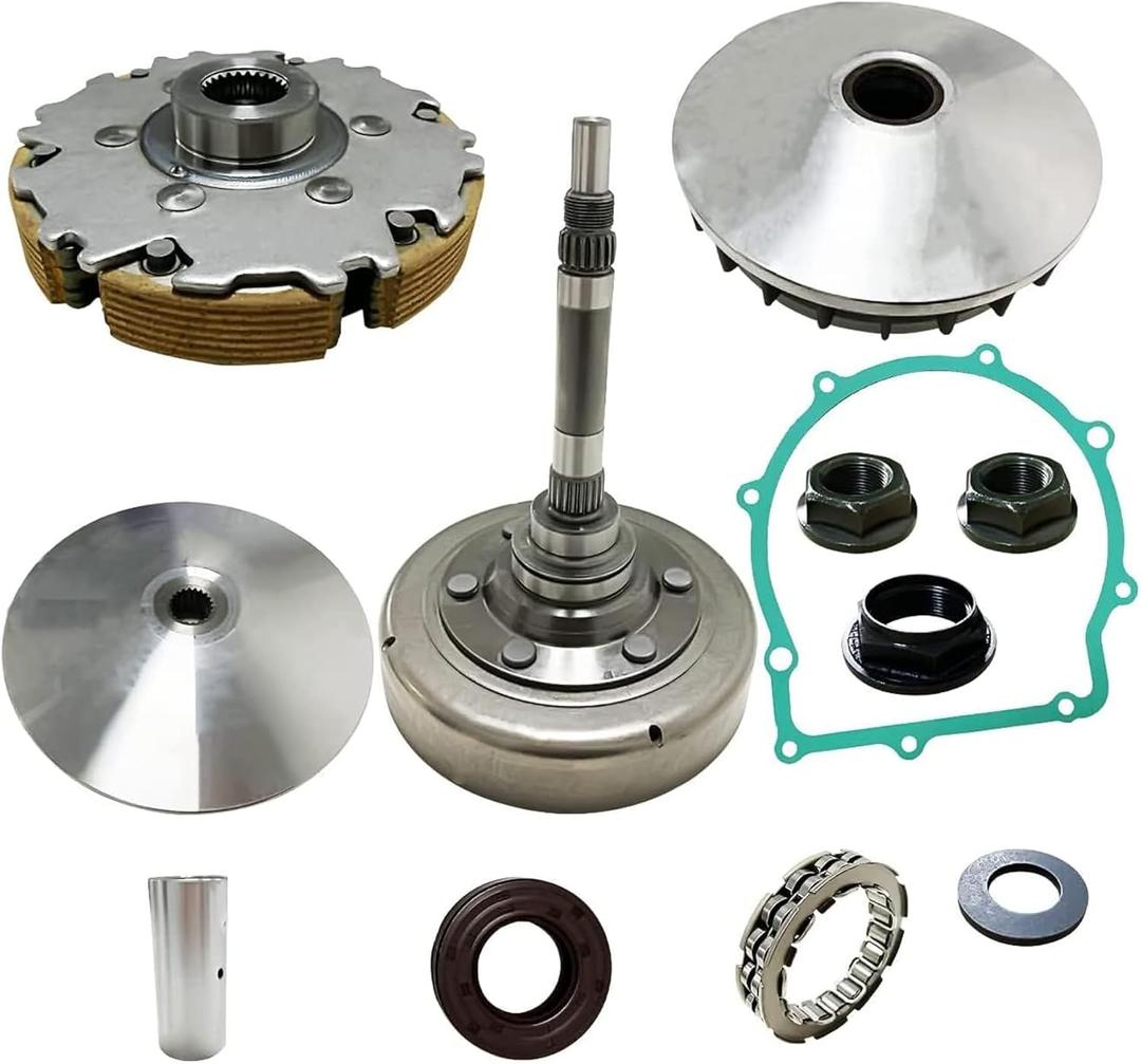 Wet Clutch Shoe Kit Assembly Replacement for Yamaha Rhino 700 YXR700F (2008-2013) Primary Sheave,Clutch,Carrier Housing,OneWay,Gasket 5B4-17606-00-0 5B4-17611-00-00 3B4-166200-00-00