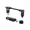 Rolling Square inCharge X - USB C Charger Cable, Lightning Cable for Smartphone, Universal Cable Charger 6 in 1, USB Plug, Black, 100W