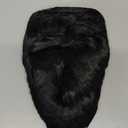 fun shack 50's Men's Black Wig with Sideburns, 1950s Costume Wig for Men, Retro Black Wig for Boys, One Size