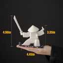 EAEMDY Samurai Figure Figurine Japanese Warrior Statue Decor for Table Room, Incense Holder for Stick Burner Incense Stick Holder, Kongfu Tea Pet Decoration (1.White B+C)