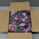 KHOYIME 18 Pack 144 FT Artificial Flower Garland, Fake Purple Roses Vines Silk Flowers Faux Plastic Outdoor Hanging Floral Ivy Garland Decoration for Wedding Arch Bedroom Home Wall Backdrop Room Decor