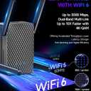 2026 WiFi 6 Extender Signal Booster, Longest Range up to 19980 sq.ft for Home, AX3000 Dual Band WiFi Repeater, Wireless Internet Extender with Gigabit Ethernet Port, 10X Faster Access Point, Onemesh