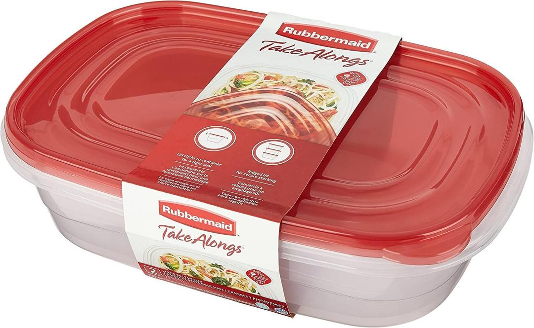 Rubbermaid 1787832 1 Gallon Rectangular Take Alongs Container 2 Piece Set